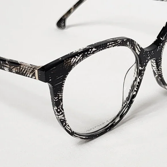 DUTZ DZ2330 Women's Square Glasses in Clear / Black Scribble | 51mm - Picture 5 of 11